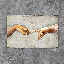 Pictura metalica 3D Fresco, inaltime 70 cm, latime 120 cm