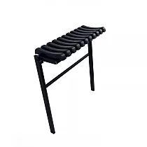 Betonējams metālisks kapsētas sols ar PVC ribām - nolaišanas mehānisms, augstums 75 cm, garums 50, 72 vai 82 cm