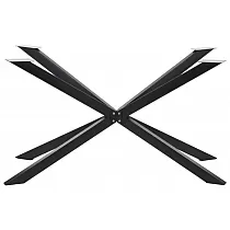 Saskrūvējams 3D metāla galda rāmis Zirneklis, melnā krāsā, augstums 72.5 cm, dimensijas 130x68 cm
