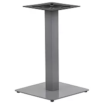 Metal table base made of steel, grey color, foot dimensions 45 x 45 cm, height 72.5 cm, weight 16.8 kg, for surfaces up to 70x70 cm