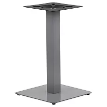 Metalinis stalo pagrindas iš plieno, pilka spalva, kojos matmenys 45 x 45 cm, aukštis 72,5 cm, svoris 16,8 kg, paviršiams iki 70x70 cm