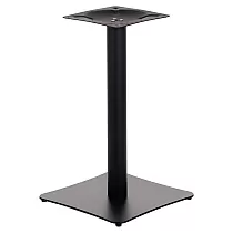 Fekete fém asztallap acélból, 45x45 cm, magasság 73 cm, 70x70 cm felületig