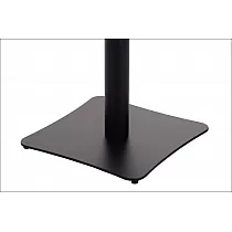 Black metal table base made of steel, 45x45 cm, height 73 cm, for surfaces up to 70x70 cm