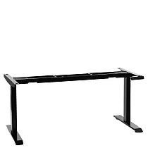 Kovový rám stola s elektricky nastaviteľnou výškou, dva motory, čierna farba, výška 61,5-126,5 cm, dĺžka 119-172 cm