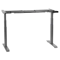 Cadru de masă metalic cu înălțime reglabilă electric, două motoare, culoare aluminiu, înălțime 61,5-126,5 cm, lungime 119-172 cm