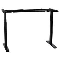 Metal table frame with electric height adjustment, black color, two motors, height 70.5-118 cm, length 119-172 cm