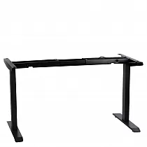 Metalen tafelonderstel met elektrische hoogteverstelling, kleur zwart, twee motoren, hoogte 70,5-118 cm, lengte 119-172 cm