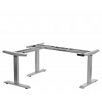 Metall-Tischgestell mit elektrischer Höhenverstellung fürs Büro, höhenverstellbar 61,5-126,5 cm, Farbe schwarz, drei Motoren