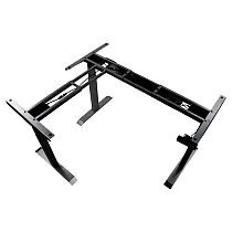 Metal table frame with electric height adjustment, height 61.5-126.5 cm, black color, three motors