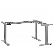 Elektrilise kõrguse reguleerimisega metallist lauaraam kontorisse, reguleeritav kõrgus 71-119 cm, värvi alumiinium, kolm mootorit, pikkus 123,5-175,5 88,5-135 cm