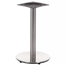 Base de table centrale en acier inoxydable, base ronde, brossée, diamètre 45 cm, hauteur 71,5 cm