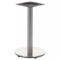 Base tavolo centrale in acciaio inossidabile, base rotonda, spazzolata, diametro 45 cm, altezza 71,5 cm