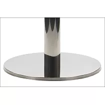 Centrálna stolová noha z ocele, okrúhla podnož, leštená, priemer 45 cm, výška 71,5 cm