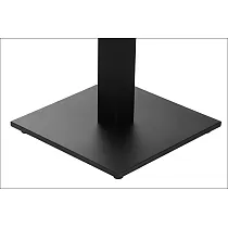 Centrální stolová noha z oceli, čtvercová podnož, černá barva, podnož 45x45 cm, výška 72 cm