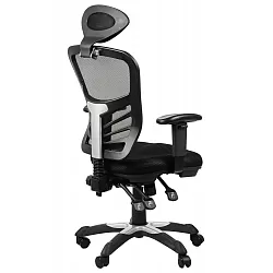 Komfortabel kontorstol med åndbar mesh-ryg i sort, grå, rød eller grøn farve, SCBGRG1