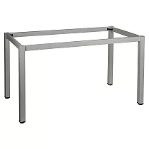 Metal table frame with square legs in grey colour, length 176 cm, width 76 cm, height 72.5 cm