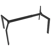Bordsstativ i metall, justerbar i längd, svart färg, höjd 42 cm, längd 79,5 - 109,5 cm