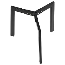 Kompaktne kokkupandav metallist lauaraam, must värv, kõrgus 42 cm, läbimõõt 55 cm