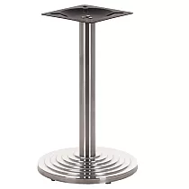 Nerezová kovová podnož stolu, kartáčovaná, průměr 45 cm, výška 71,5 cm