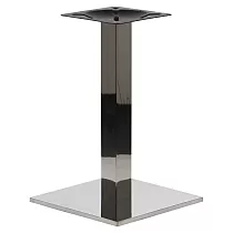 Central table leg made of stainless steel, base dimensions 45x45 cm, height 71.5 cm