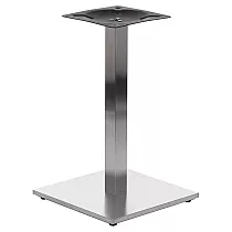 Centralt bordsben av rostfritt stål, basmått 45x45 cm, mittben 60x60 mm, höjd 71,5 cm