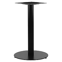 Perna de mesa central em metal, cor preta, diâmetro 45 cm, três alturas diferentes