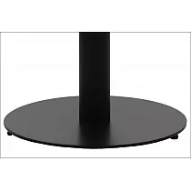 Центральная ножка стола из металла, черного цвета, диаметр 45 см, три разных высоты.