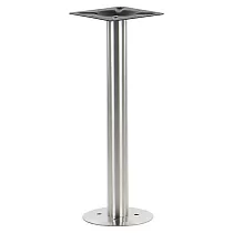 Центральная ножка стола из металла, крепится к полу, диаметр 25 см.