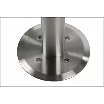 Centralt bordben af metal, fastgjort til gulvet, diameter 25 cm
