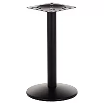 Base de mesa central metálica em aço, altura 72,5 cm, diâmetro da base 42,5 cm, cor preta