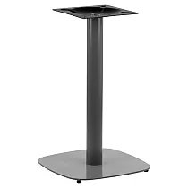 Pied de table central en métal, coloris gris, hauteur 73 cm, dimensions de la base 45x45 cm, poids 13,9 kg