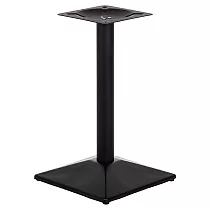 Pied de table central en métal, coloris noir, dimensions base 50x50 cm, hauteur 73 cm