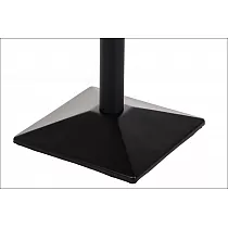 Pied de table central en métal, coloris noir, dimensions base 50x50 cm, hauteur 73 cm