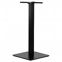 Baza centrala inalta de masa din otel, pentru restaurante si baruri, culoare neagra, inaltime 110 cm, dimensiuni placa de jos 55x55 cm
