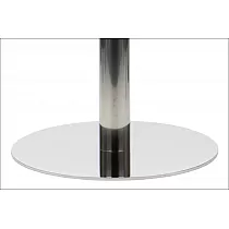 Base de mesa central em aço inoxidável, polido, altura 72,5 cm, diâmetro do pé da base 49,5 cm