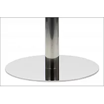 Base tavolo centrale in acciaio inox, lucidata, diametro base 49,5 cm, altezza 72,5 cm