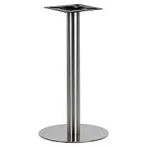 Base de mesa central de acero inoxidable, cepillado, diámetro de la base 39,5 cm, altura 72,5 cm