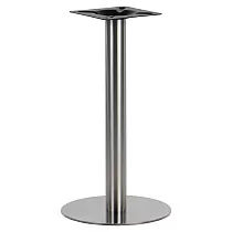 Središnja stolna baza od nehrđajućeg čelika, brušena, promjer baze 39,5 cm, visina 72,5 cm
