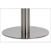 Base de mesa central de acero inoxidable, cepillado, diámetro de la base 39,5 cm, altura 72,5 cm