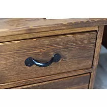 Massivt nattbord i furu, brunt, høyde 50 cm, bredde 50 cm, dybde 40 cm, sett med 2 stk.