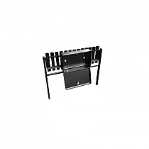 Metallist kalmistupink PVC ribidest allalastava istme ja lukustatava kastiga, laius 82 cm