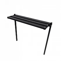 Memorial metal bench for cemeteries with PVC boards and lowering mechanism, width 73 or 83 cm