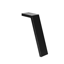 Steel table leg made, height 31 cm, black color, profile size 8x2 cm (set of 4 legs)