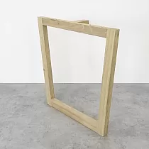 Bordsben i rå ek för bord, trapetsformad, höjd 71 cm, max bredd 78,5 cm, set med 2 st