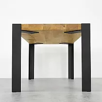 Patas de mesa de metal elegantes y de baja altura con soportes adicionales para el tablero, ángulo sólido, para mesa de centro o banco, color negro o con efecto acero, altura total 49 cm