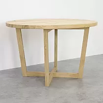 Picioare de masă din lemn spațial 3D pentru mese, lemn masiv de stejar brut, formă triunghiulară, înălțime 72 cm, lățime maximă 73,5 cm, set 2 buc.