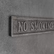 Cast iron metal sign NO SMOKING, dimensions 23x4 cm, set of 5 pcs.