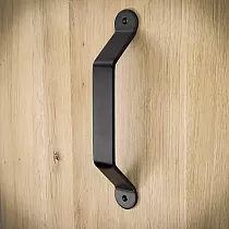 Sliding door metal pull handle made of steel, black color, height 25.4 cm, weight 300 grams, set of 6 pcs