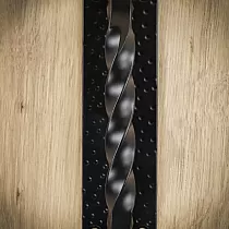 Stumdomų durų metalinė rankena iš plieno, lakuota, juodos spalvos, rinkinyje 4 vnt., ilgis 28 cm