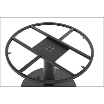 Pied de table central en métal en acier, pour grands plateaux de table, coloris noir, hauteur 72,5 cm, diamètre 70 cm